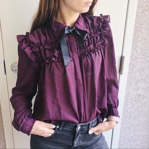 Bowknot Ruffles Blouse